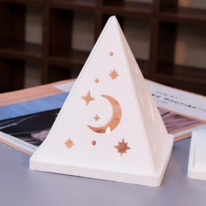 Molde portavela iramide calada luna estrellas