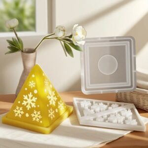 Molde portavela iramide calada luna estrellas