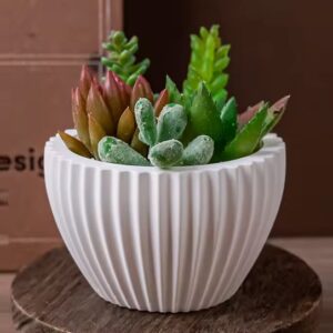 Molde maceta portavela rayada 10cm