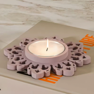 Molde portavela copo de nieve