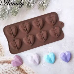 Molde 8 corazones bombones