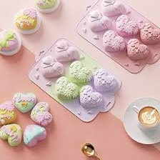 Molde 6 corazones decorados