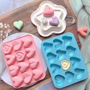 Molde 12 corazones bombones