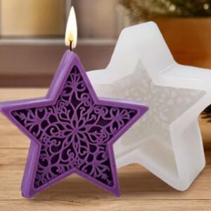 Molde vela estrella relieve 8cm