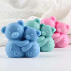 Molde osos abrazados 7cm