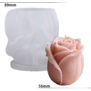 Molde silicona flor rosa grande f3