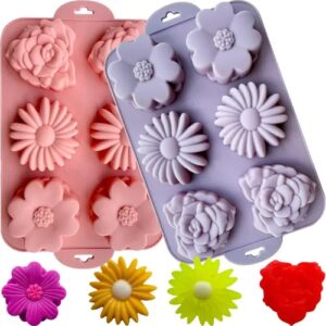 Molde flores grandes x6