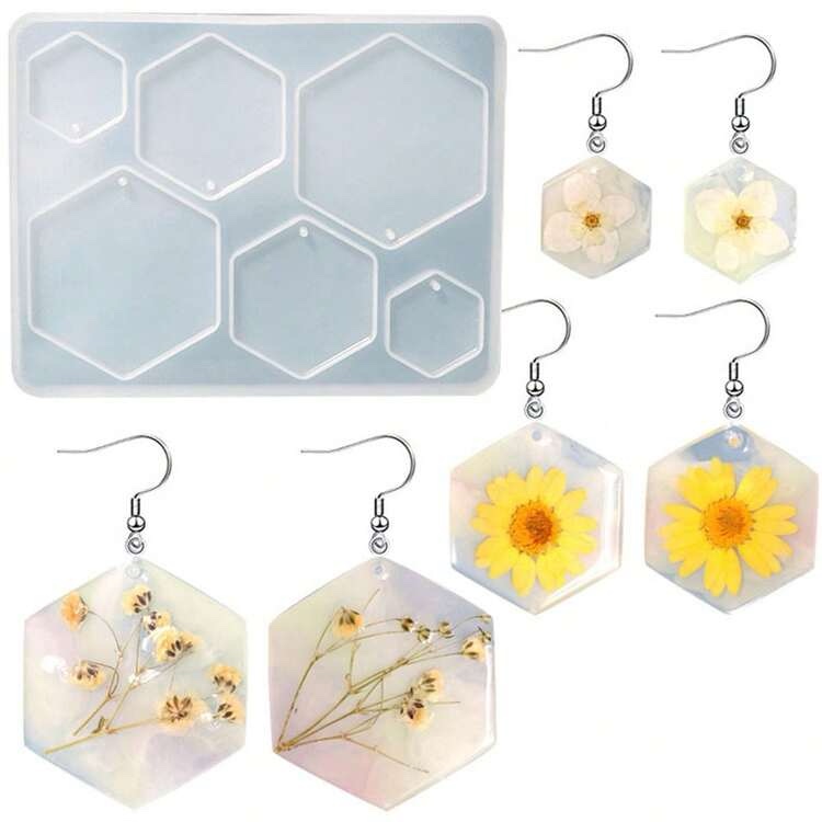 Molde dije 6 hexagonal con pasador