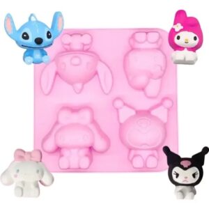 Molde stitch kuromi x4