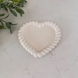 Molde bandeja posavaso borde trenzado corazon