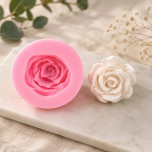 Molde silicona flor rosa mini