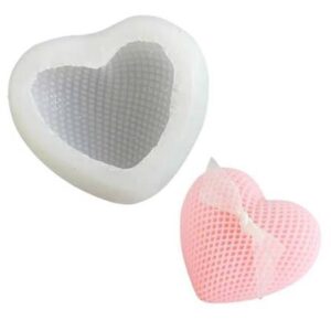 Molde vela corazon tejido chico
