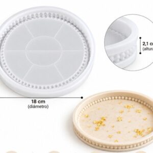 Molde bandeja circular perlada 18cm
