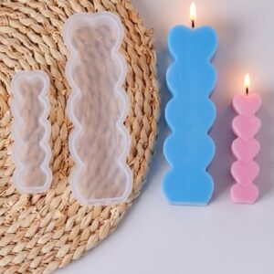 Molde vela pila de corazones grande