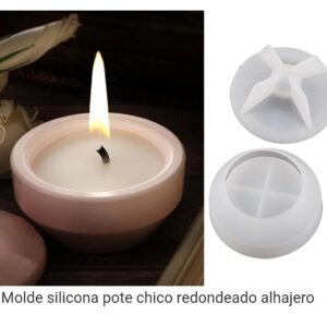 Molde portavela liso con tapa Alhajero