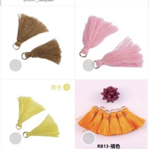 Mini Borlas de hilos x 10 u