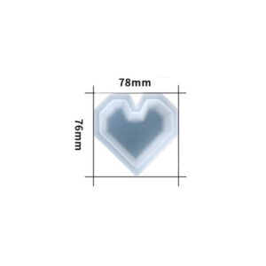 Molde maceta corazon facetado