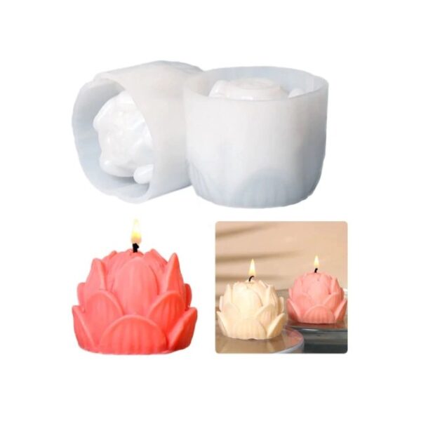 Molde velas flor peonia 3d
