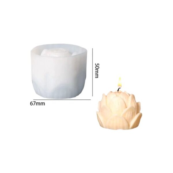 Molde velas flor peonia 3d - Imagen 2