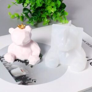 Molde oso facetado 3d