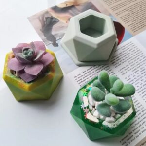 Molde maceta hexagonal 10cm