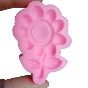 Molde flor con tallo