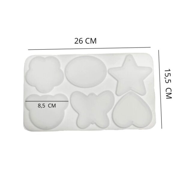 Molde placas oso estrella corazon - Imagen 2