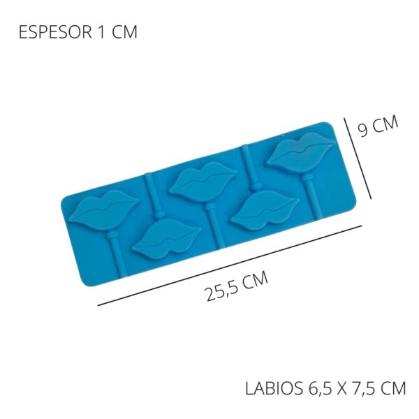 Molde 5 chupetines boca labios - Imagen 2