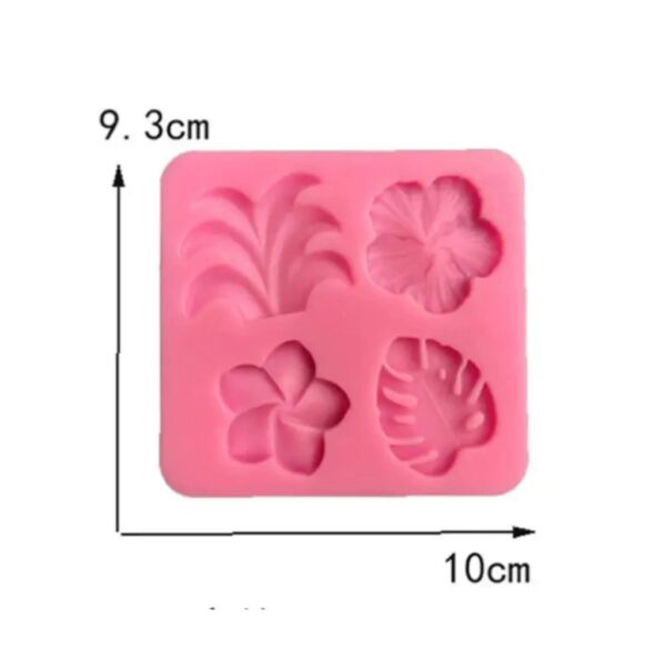 Molde 4 flores tropicales - Imagen 2