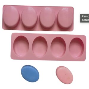 Molde 4 jabones oval