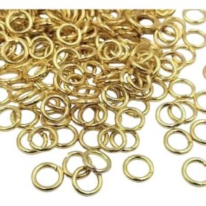 Argolla dorada abierta unión 8mm por 20u