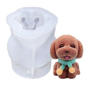 Molde perrito con bufanda 5cm perro