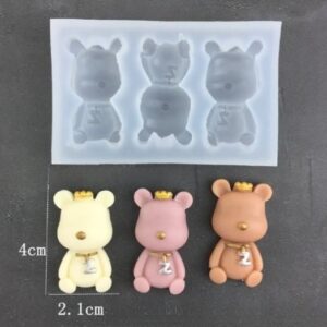 Molde 3 mini osos con detalle