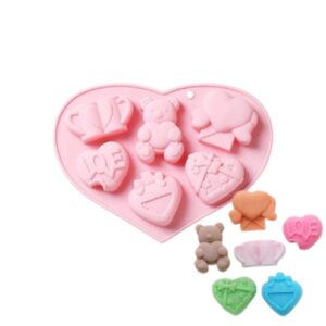 Molde corazones y oso