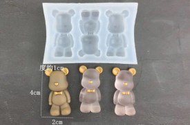 Molde 3 mini osos con detalle