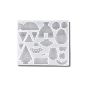 Molde 18 dijes geometricos espaciales