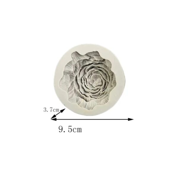 Molde flor peonia 9,5cm gris - Imagen 2