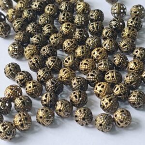 20 Mini filigrana  bronce 6mm