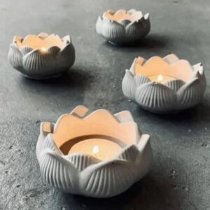 Molde cuenco flor de loto portavela