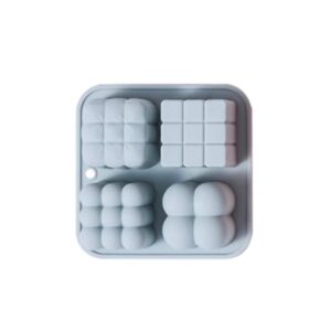 Molde 4 forma burbuja flor cuadrado 4cm x 4cm