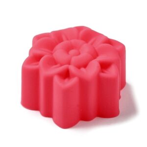 Molde flor con hojas