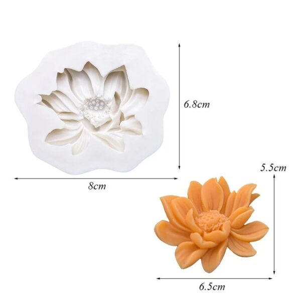 Molde flor de loto rosada - Imagen 2
