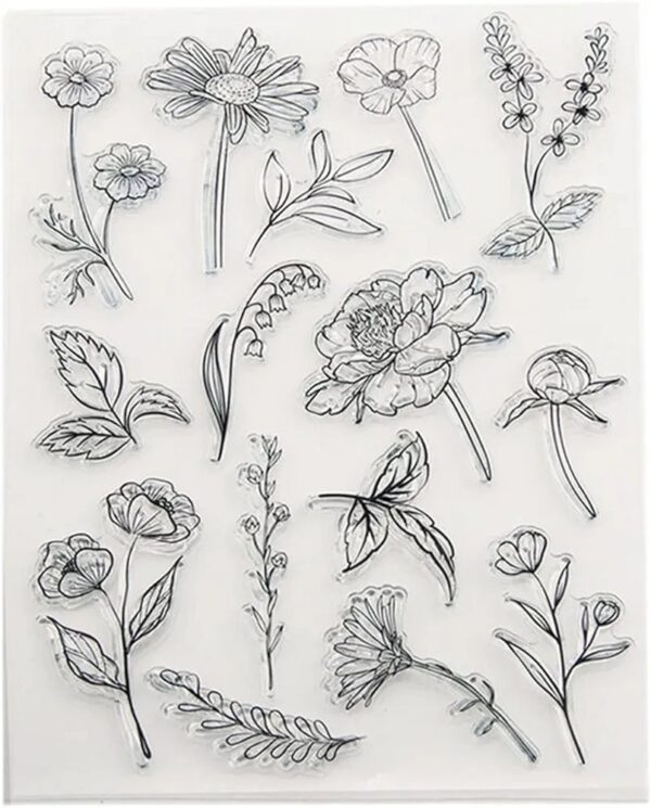 Plancha de silicona flores 2 para sellos jabon vela