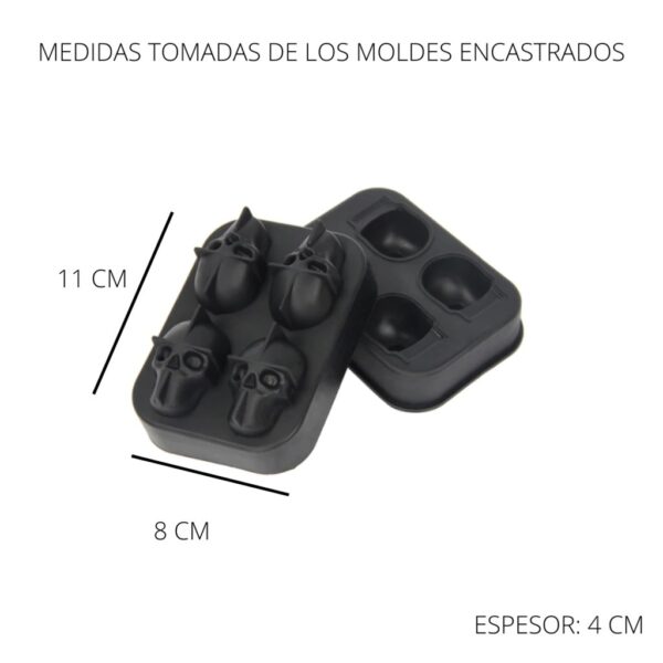 Molde 4 calaveras 5cm - Imagen 3