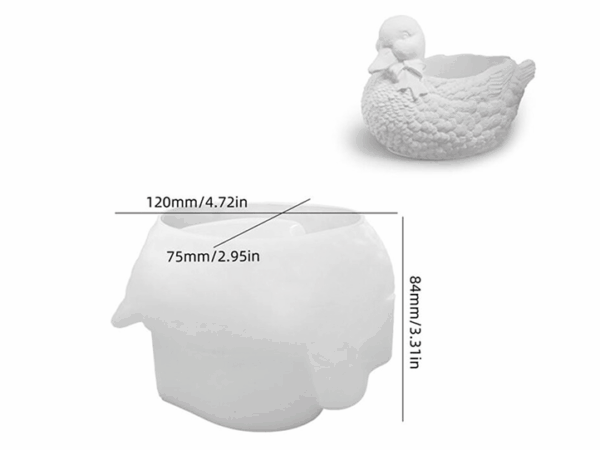 Molde maceta modelo pato - Imagen 2