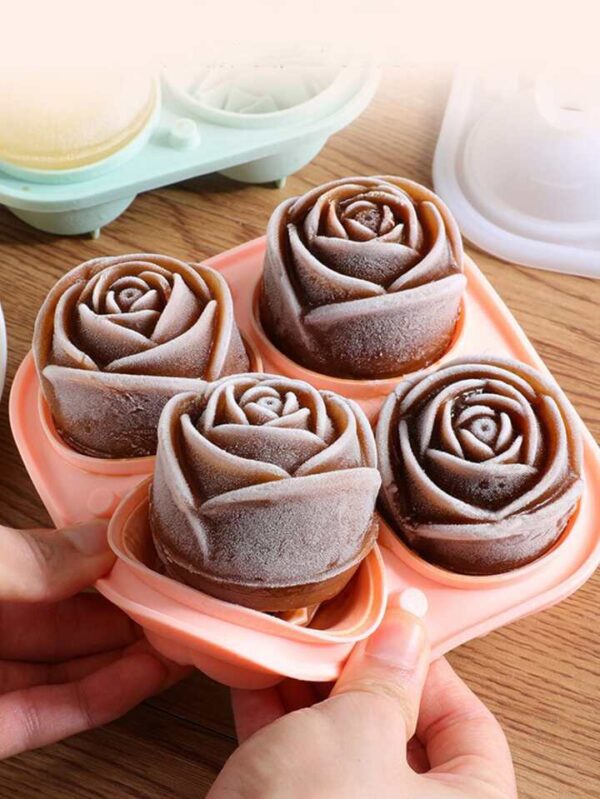 Molde 4 rosas flores