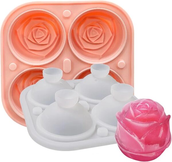 Molde 4 rosas flores - Imagen 2