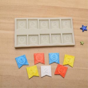 Molde banderin con numeros