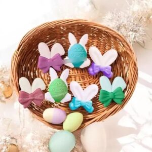 Molde 12 figuras de pascua conejo huevo