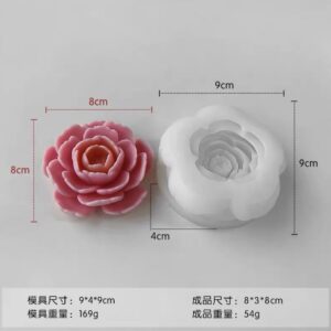 Molde vela flor abierta U8